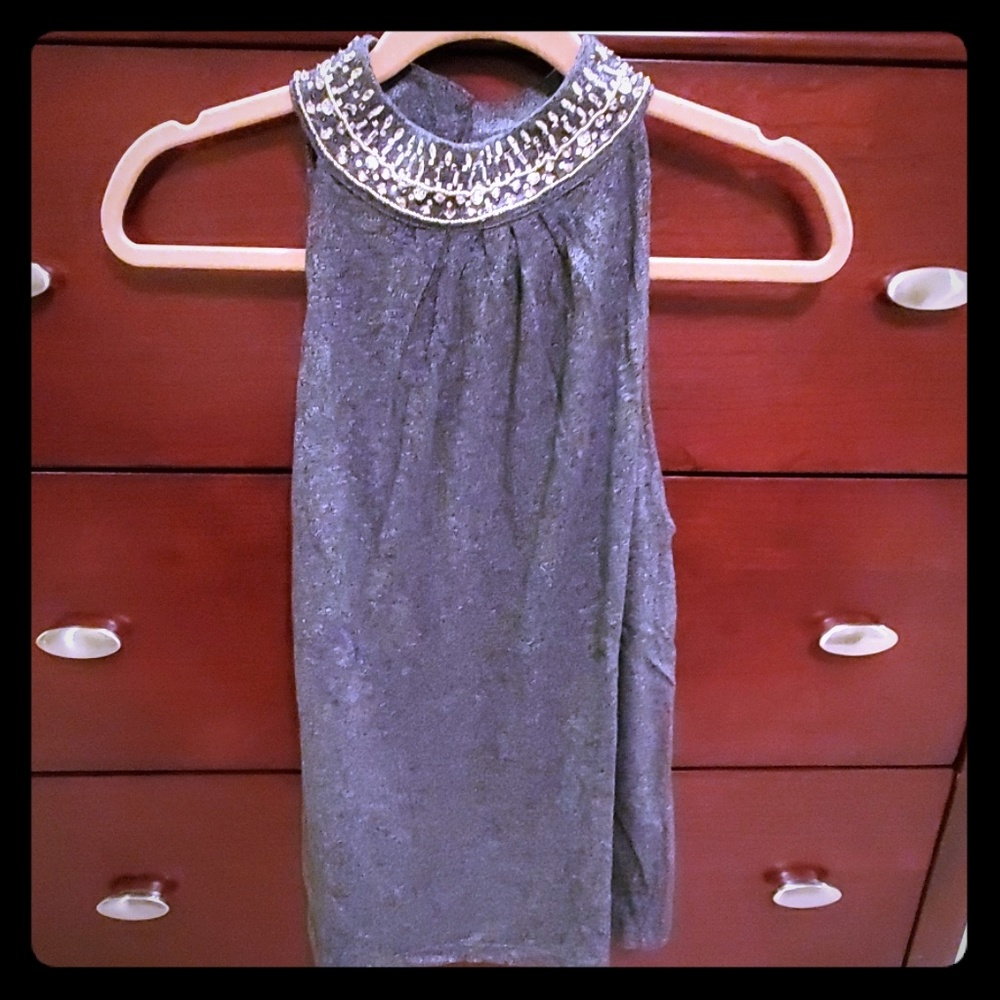 Rhinestone-embellished Tank